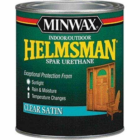 MINWAX 63205 1 qt. Satin Helmsman Int & Ext Spar Urethane - Clear MI327824